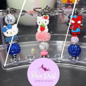 Kitty focal bead cartoon Keychain